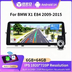 12.3" Android 14 Autoradio CarPlay 64GB GPS Navi iDrive für BMW X1 E84 2009-2015