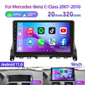 32GB Für Mercedes Benz C-Class 2007-2010 9" Android 13 Carplay Autoradio GPS DSP