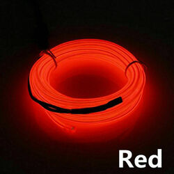 1-5M EL Kabel Neon Lichtschnur Leuchtdraht Wire LED Licht Glühen Draht Lichteff