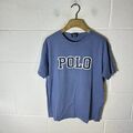 Vintage Polo Ralph Lauren Shirt Herren Medium Blau Weiß Schreibweise 90er Jahre Retro RL