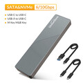 M2 SATA NGFF/PCI-e NVME Externes SSD Festplatte Gehäuse USB-C 3.1 SSD-Adapter