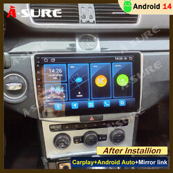 2+64G Android 14 Autoradio Carplay FM GPS Navi RDS Für VW Passat B7 CC 2010-2015