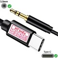USB Typ C Aux 1m Kabel in Audio Adapter Klinke 3,5mm Samsung, Huawei Audio Aux