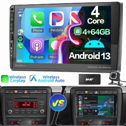 9" DAB+ Für Audi A4 S4 RS4 B6 B7 Autoradio 4+64G Android 13 Carpaly GPS USB KAM