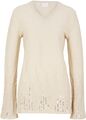 Pullover mit metallic Farbverlauf Gr 40/42 Metallic Gold Sweater R-Ware Neu