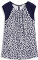 ESPRIT Collection Damen Top Bluse 075EO1K003, Gr. 34 (XS), Blau (NAVY 2 401) Neu