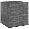 Garten Kissenbox Auflagenbox Kissentruhe PE Rattan 100x97,5x104 Cm Grau