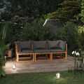 JUNZAI 3-Sitzer-Gartensofa mit Auflage,  Sofa, Gartenbank, Gartenlounge , U2J0