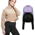Urban Classics Ladies - VELVET Short Oversized Cropped Hoody
