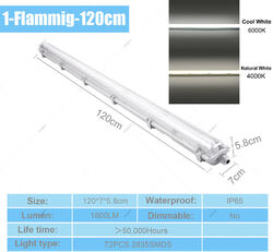 LED Feuchtraumleuchte Wannenleuchte Keller Garage 60/120/150cm Röhre Lichtleiste
