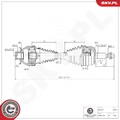 Antriebswelle ESEN SKV 40SKV080 für VW TRANSPORTER T5 7JD 7JE 7JL 7JY 7JZ 7HA