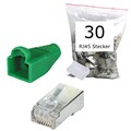 30x CAT5e RJ45 Stecker geschirmt Modular Crimp Patchkabel Netzwerk 30 Stück grün