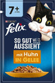 FELIX so Gut Wie Es Aussieht Senior Katzenfutter Nass in Gelee, Mit Huhn, 26Er P
