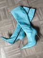 R.Fabi*Italy*Stiletto*High Heels*Leder*Stiefel*Hellblau*Gr.36