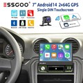 7" 2+64GB 1 DIN Android 14 Autoradio Apple CarPlay GPS NAVI KAM Touchscreen WIFI