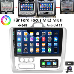DAB+ 9" Android13 Autoradio Für Ford Focus II MK2 2004-2011 4+64G Carplay BT KAM