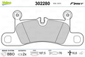 VALEO 302280 Bremsbelagsatz, Scheibenbremse für PORSCHE,VW