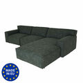 B-Ware Ecksofa MCW-J59, Sofa Ottomane rechts, Made in EU, Kunstleder grau