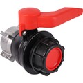 IBC Adapter, Kugelhahn, Regenwassertank, Wasserhahn, Kunststoff, 60mm zu 62mm