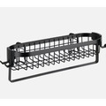WENKO Wandablage Classic Plus Black | Badezimmer Regal mit Haken, 1 Regalboden,