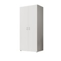 Drehtürenschrank - weiß - 2 Türen - 81 cm breit Kleiderschrank Schrank