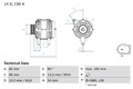 Lichtmaschine Generator Lima BOSCH 0 986 084 230 +69.37€ Pfand 150 für FIESTA 3