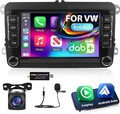 DAB+ Android 15 Autoradio Apple Carplay für VW Polo 6R 6C V 2009-2017 GPS 4+64GB