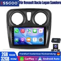 32G Android14 Autoradio Carplay BT Für Renault Dacia Sandero II Logan DAB+KAM FM