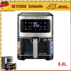 8.8L Heißluftfritteuse Fritteuse Heißluft Digitale Edelstahl Air Fryer Backen