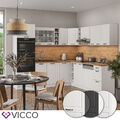 Küchenzeile Eckküche Einbauküche R-Line Ecke Landhaus Weiß Küchenblock Vicco