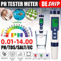 Digital PH/Salzgehalt/TEM/TDS/EC Wasser Messgerät Tester Meter Aquarium Prüfer