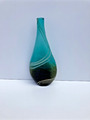 Handgeblasene Meeresskulptur Wirbelvase. Wasser, türkis Kunstglas/Studioglas