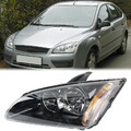 Scheinwerfer Links Für Ford Focus MK2 2004-2008 mit H1 H7 Halogen in Schwarz