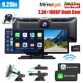 Tragbarer Autoradio 2.5K Dash Cam Apple CarPlay Android Auto +1080P Kamera 64GB