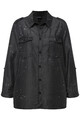 Ulla Popken Damen große Größen Jeansbluse Acid Wash Hemdkragen Langarm 830523