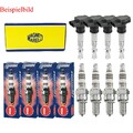 4x MAGNETI MARELLI Zündspule+4x NGK Zündkerze Iridium IX für Fiat Doblo 119 1.6