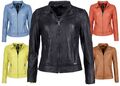 Maze Damen Lederjacke Marcie Übergangsjacke Biker Look Jacke Lammnappa MJ1-71 