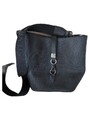 Silvio Tossi Damen Umhängetasche Schwarz Casual Schultertasche 22x25cm