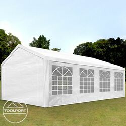Partyzelt 3x6m - 6x12m Festzelt Pavillon Gartenzelt mit Fenstern Bierzelt weiß✔ 7 Größen ✔ 100% wasserdicht ✔ Schnelles Klicksystem