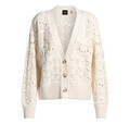 Boss Strickjacke Frau IN Baumwollmischung Perforiert C Famon 50538316 Farb Ivory