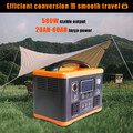 500W Inverter Stromerzeuger Power Station 655Wh LiFePO4 Generator Camping Backup
