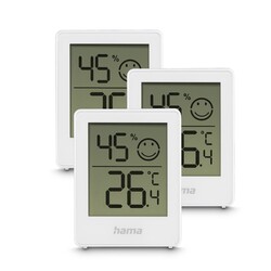 Hama Thermometer Hygrometer 3er-Set digital, Innen Temperatur & Luftfeuchtigkeit