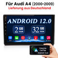 9" Carplay Android12 GPS Navi Autoradio 32G für Audi A4 S4 RS4 8E 8H B6 B7 BOSE+