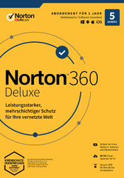 Norton 360 Deluxe 5 Geräte /1 Jahr 2025 - KEIN ABO / KEY EU DE 2024AUTHORISED RESELLER /1 JAHR SCHUTZ / RECHNUNG inkl.MwSt