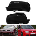 2x Schwarz Außenspiegel Spiegelkappe Kappe Abdeckung für VW GOLF 4 MK4 1J BORA
