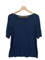 TOM TAILOR Kurzarm-Bluse Damen Bluse Gr. DE 40 blau Casual-Look