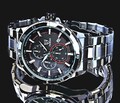 Pierrini Herren Armband Uhr 1/10 Chronograph Schwarz Anthrazit Butterflyschließe