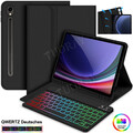 Beleuchtet Tastatur Hülle Maus für Samsung Galaxy Tab S9 FE S9 S8 S7 11 Zoll