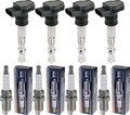 4x NTY Zündspule + BERU Zündkerze für Hyundai i30 FD 1.4 KIA Cee'D SW ED
