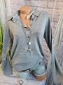 EDC Esprit Pulli Shirt Strickpulli grau Polokragen Damen (8 805) NEU